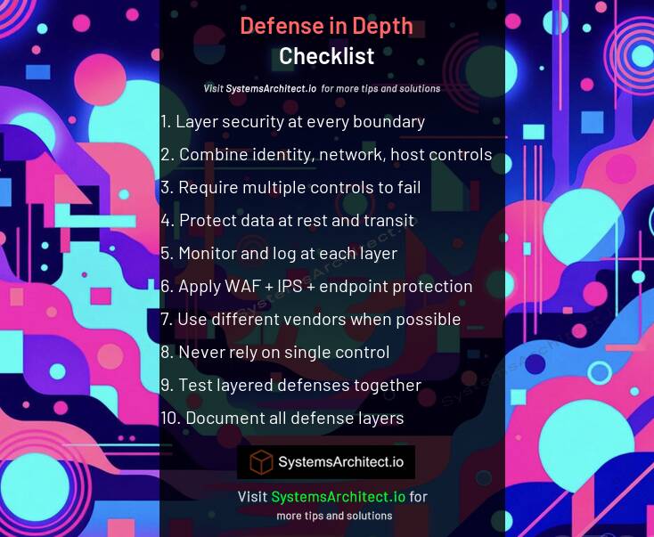 Security In Depth Checklist.pdf Cloud Defense in Depth Checklist (SEC11) | SystemsArchitect ...